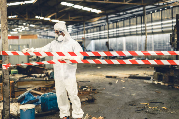 Professional Sewage Cleanup technician working in Candia, NH